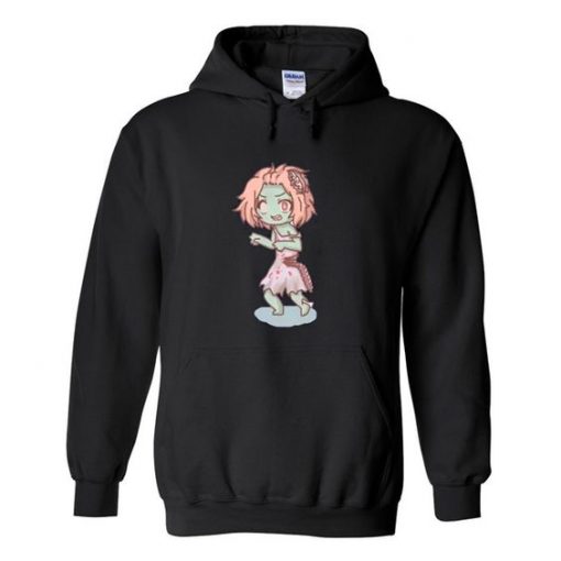 zombie girl anime hoodie