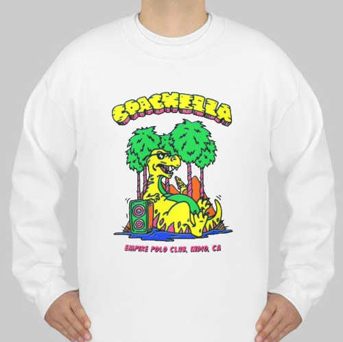 Coachella Dinosaur Graphic Art sweatshirt