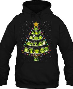 Cute Frog Christmas Tree hoodie