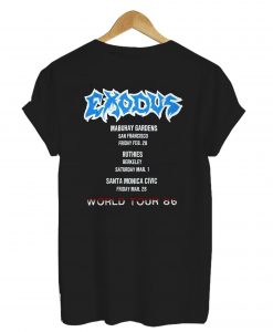 EXODUS World Tour 1986 Bonded By Blood back T shirt