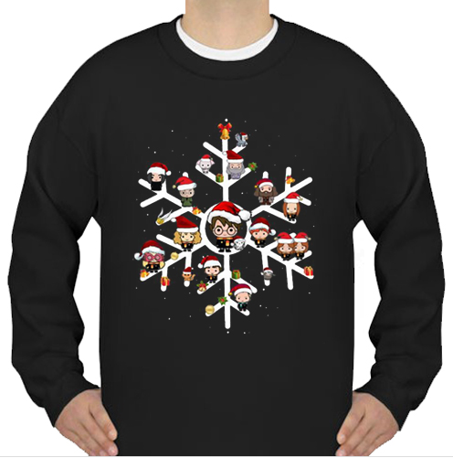 Harry Potter Chibi Character Snow Christmas sweatshirt