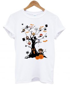 Harry Potter characters on the tree Halloween shirt