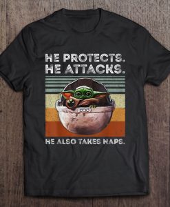 He Protects He Attacks t shirt