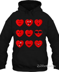 Heart Emojis Emoticons hoodie