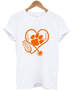 Heartbeat Nurse love Clemson Tigers shirt