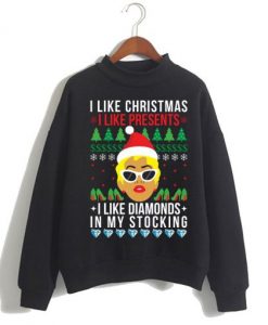 I Like Christmas, I Like Presents sweatshirt