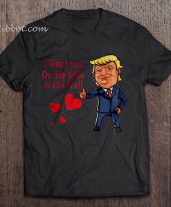 I Want You On My Side Of The Wall Trump Valentine tshirt