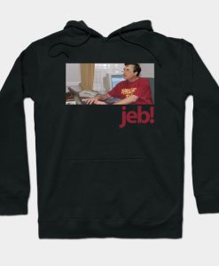 Jeb on the computer hoodie