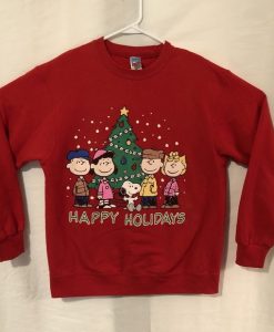 Peanuts Charlie happy holiday Christmas sweatshirt