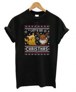 Pikachu and Eevee let’s go Christmas T-shirt