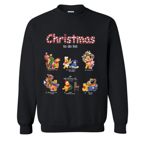 Pooh And Friends Christmas To Do List Sweatshirt
