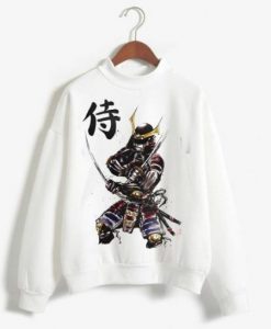 Samurai Illustration Folk Sweatshirt