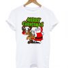 Santa And Reindeer Merry Christmas T-shirt