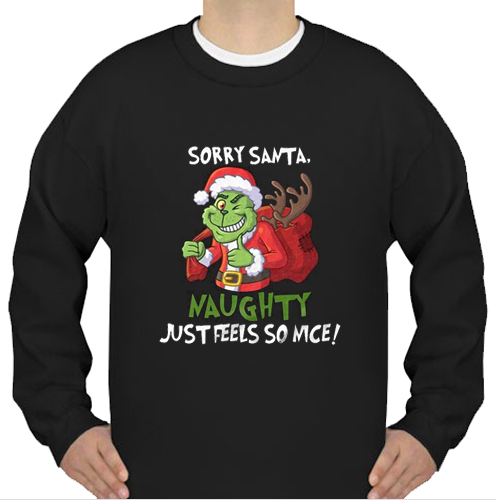Sorry Santa naughty just feels so nice sweatshirt