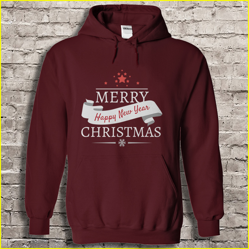 Star Merry Christmas and Happy New Year hoodie