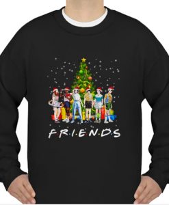 Stranger Things characters Friends Christmas tree sweatshirt