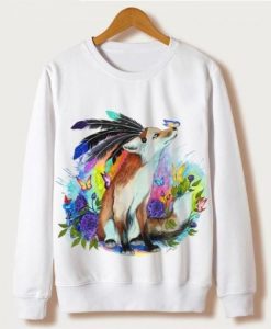 The Fox With Butterfly Sweatshirt