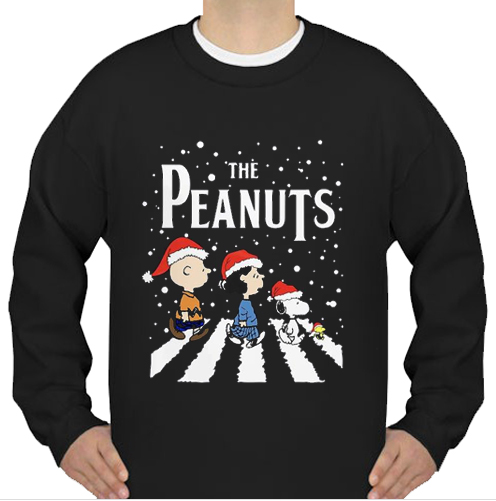 The Peanuts abbey road Santa Christmas sweatshirt