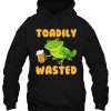 Toadily Wasted Frog Drink Beer hoodie