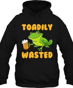 Toadily Wasted Frog Drink Beer hoodie