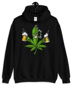 Weed Leaf Beer Hoodie