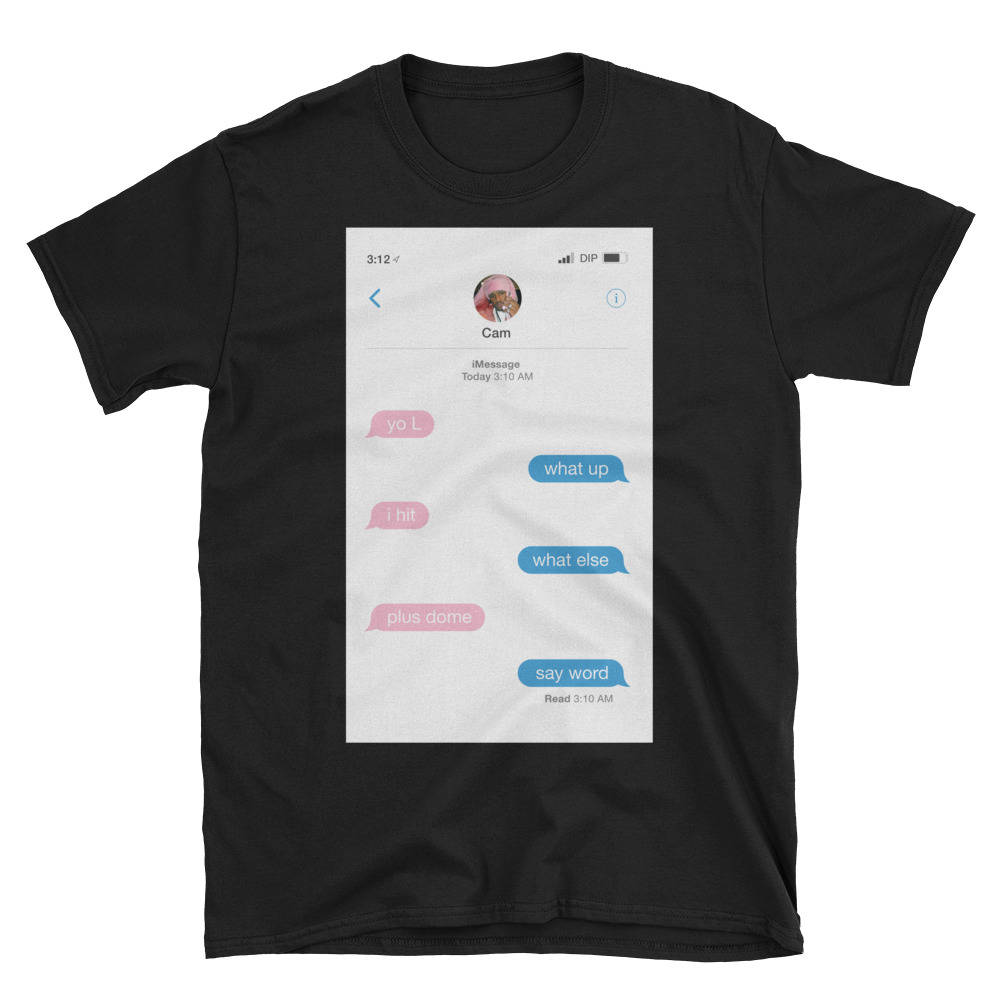 camron message t shirt