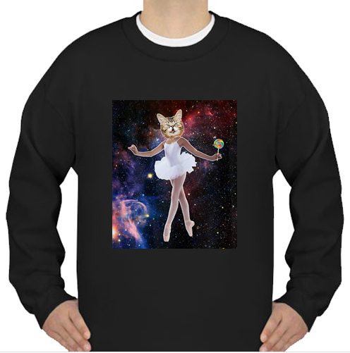 Ballet Cat Shirt Cute Space Dance sweatshirt