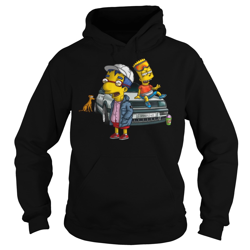 Bart Simpson And Milhouse hoodie