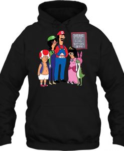 Bob’s Burgers And Mario hoodie