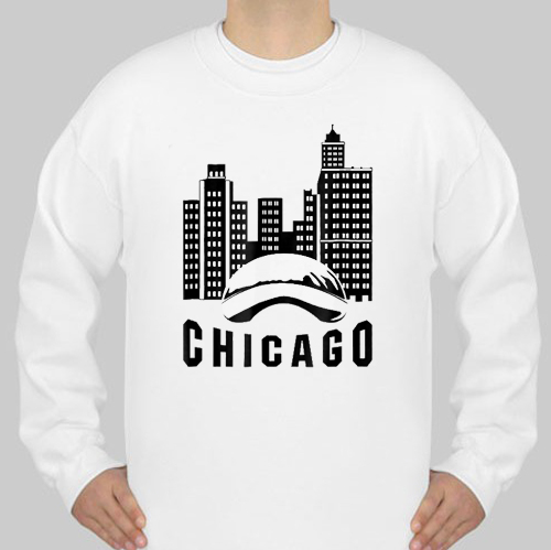 Chicago Chi-Town Cloud Gate City Skyline sweatshirt
