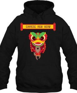 Chinese New Year Dog Lion Dances hoodie