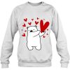 Dabbing Polar Bear Heart Valentine sweatshirt
