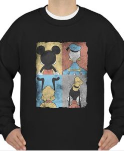 Disney Mickey Mouse Donald Duck Pluto Goofy Tiles sweatshirt