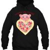Happy Valentine Pig With Heart Pizza hoodie