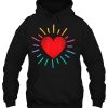 Heart Rays Valentine’s Day hoodie