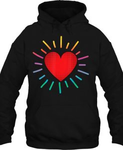 Heart Rays Valentine’s Day hoodie