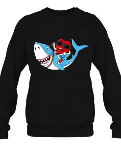 Heart Riding Shark Valentine’s Day sweatshirt