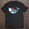 Heart Riding Shark Valentine’s Day t shirt