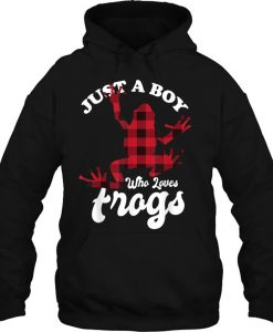 Just A Boy Who Loves Frogs Plaid hoodie