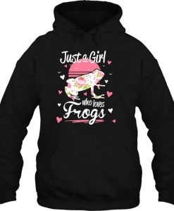Just A Girl Who Loves Frogs Floral hoodie