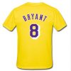 Kobe Bryant 8 back t shirt