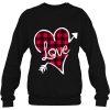 Love Buffalo Plaid Heart Valentine sweatshirt