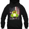 Merica Frog With Glasses American Flag hoodie