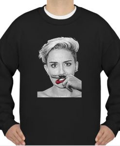 Miley Cyrus Finger Bird Music Pop Culturesweatshirt