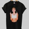 Miley Cyrus Finger up t shirt