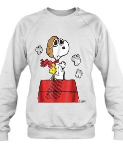 Peanuts Flying Ace Snoopy And Woodstock sweatshirt