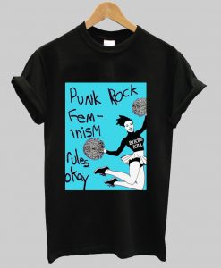 Punk Rock Feminism Rules Cheerleader t shirt