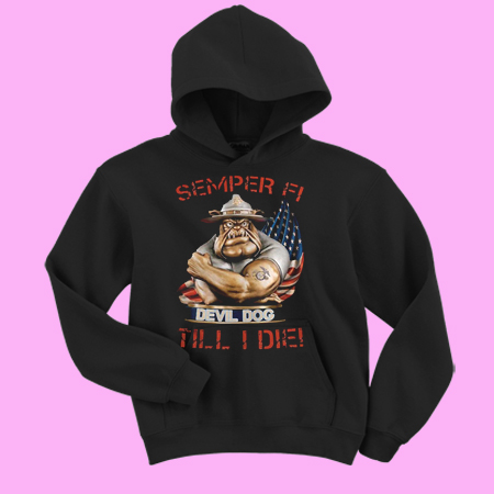 Semper Fi Devil dog till i die hoodie