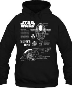 Star Wars Slave One Ship Schematic hoodie