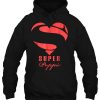 Super Poppie Superhero Heart Valentine hoodie